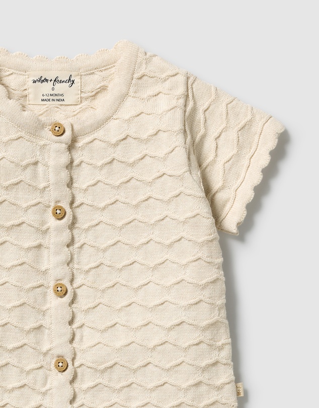 Wilson & Frenchy - Organic Knitted Chevron Growsuit - Babies