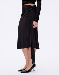 Minima Esenciales - Auden Jersey Fringe Midi Skirt