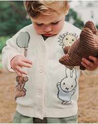 Kynd Baby - Miffy Knit Cardigan in Pristine
