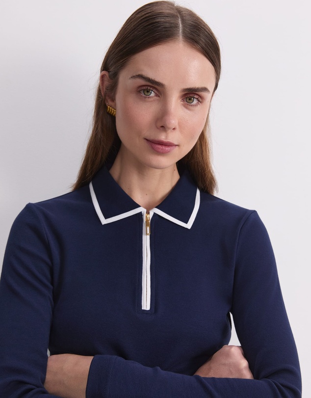 Sportscraft - Lucy Cotton Quarter Zip Top