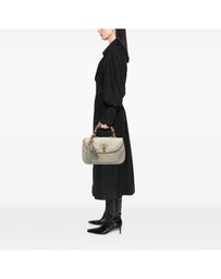 Pre-Loved by Azura Reborn - Pre-Loved Large Speckled Leather New Bamboo Top Handle Bag