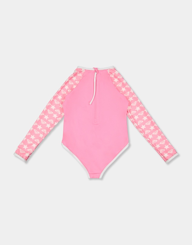 Roxy - Girls 2 to 7 Super Star Long Sleeve One Piece Swimsuit