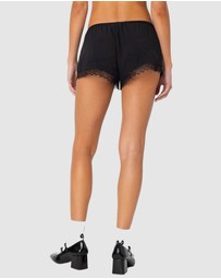 EDIKTED - Rumi Lace Trim Shorts