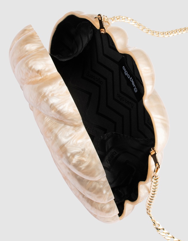 Olga Berg - Indi Acrylic Shell Clutch
