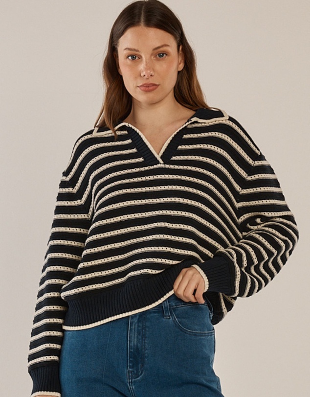 Betty Basics - Aberdeen Polo Knit Sweater