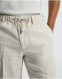 Calibre - Washed Linen Shorts Natural