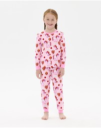 Rock Your Kid - Unicorn Hearts Frill Long Sleeve Alice Sleep Set