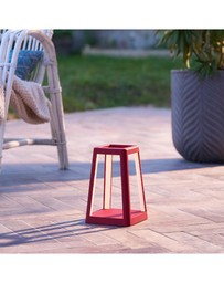 Lexon - Lexon Lantern Portable Lamp With Built-In Wireless Charger - Red