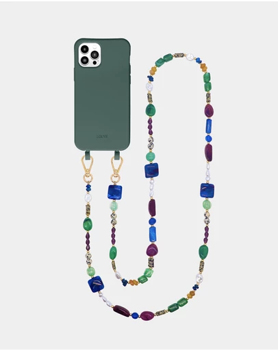 LOUVE COLLECTION - Pure Pine Green Case + Isla Sol Chain