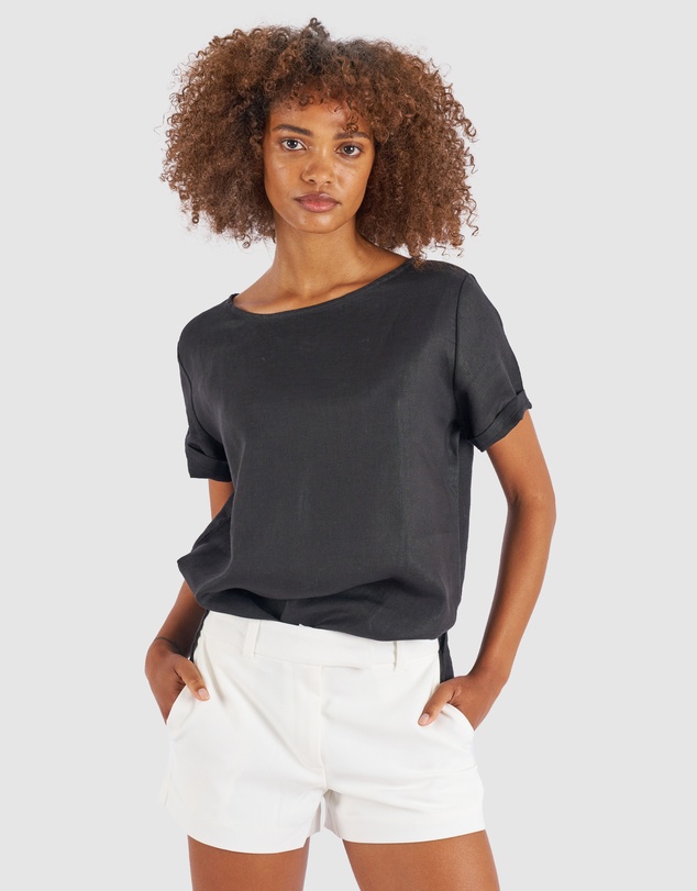 CAMIXA - Teena Linen T-shirt Top