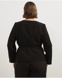 Atmos&Here Curvy - Giselle Belted Tailored Blazer