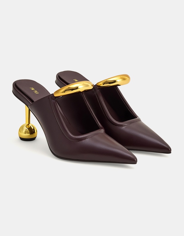 JW PEI - Sofia Metal Accent Sphere Heel Mules