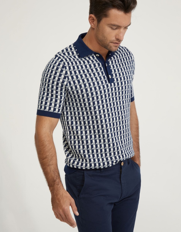 Oxford - Louis Jacquard Knitted Polo