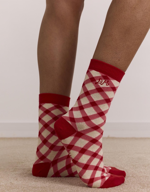 Damson Madder - Calf Length 2 Pack Socks
