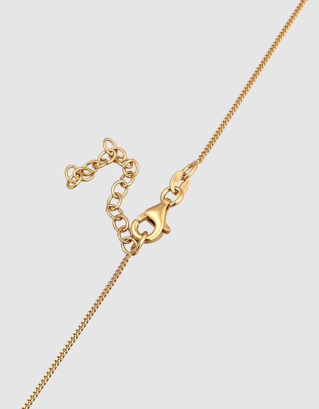 Elli Jewelry - Open Circle Pendant Necklace in Gold-Plated 925 Silver