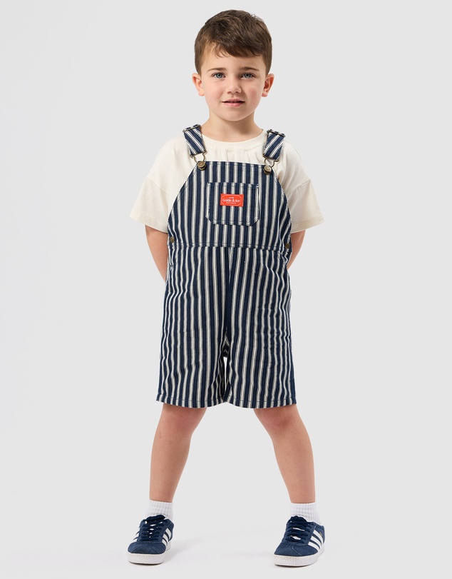 Goldie + Ace - Railroad Stripe Burton Overalls - Babies-Kids