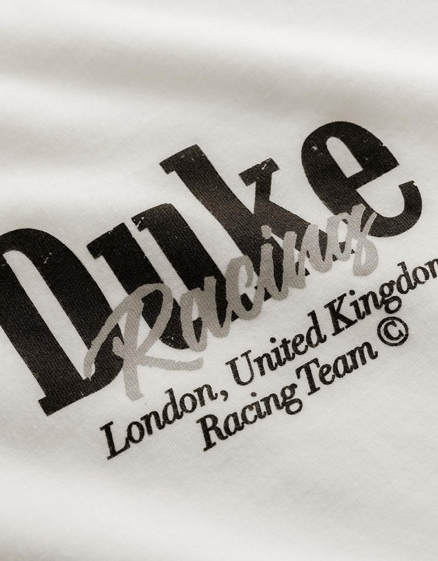 Duke + Dexter - DR3 Grey Pit Stop Vintage White T-Shirt