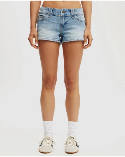 Cotton On - Micro Low Denim Shorts