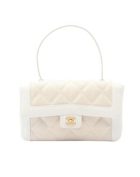 Pre-Loved by Azura Reborn - Pre-Loved Quilted Canvas Wild Stitch Top Handle Flap
