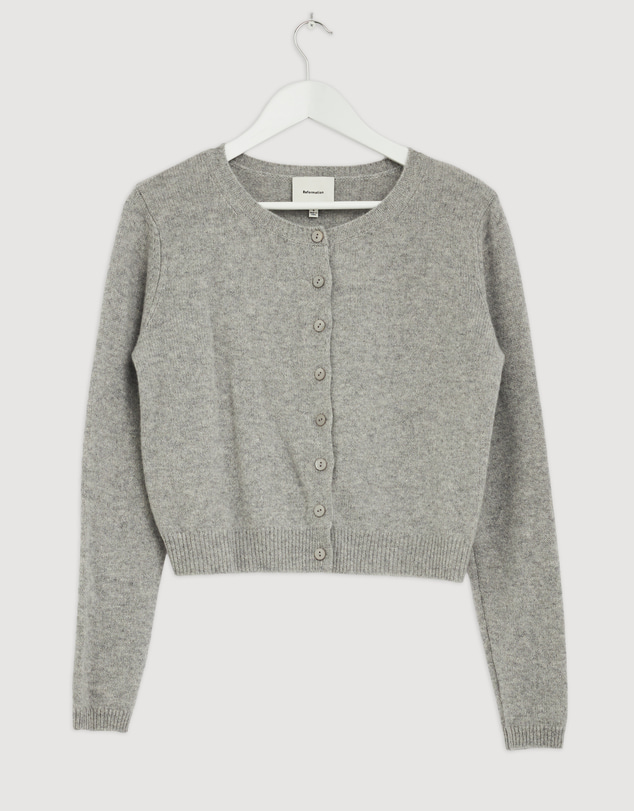 Revibe - Repaired Reformation Clara Cashmere Crew Cardigan - AU 8