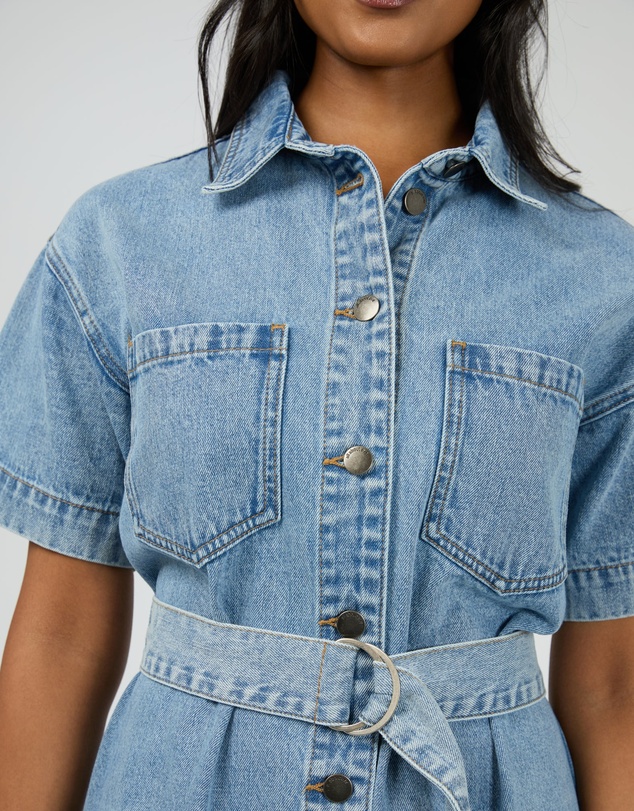 All About Eve - Sunny Denim Dress Light Blue