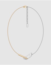 Diesel - D Logo Silver Necklace
