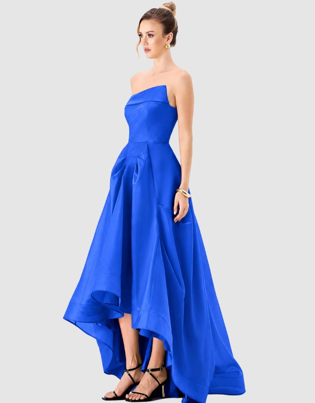 Bariano - Jeila Strapless Hi Lo Gown