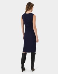 Forcast - Faith Side Pleated Midi Dress