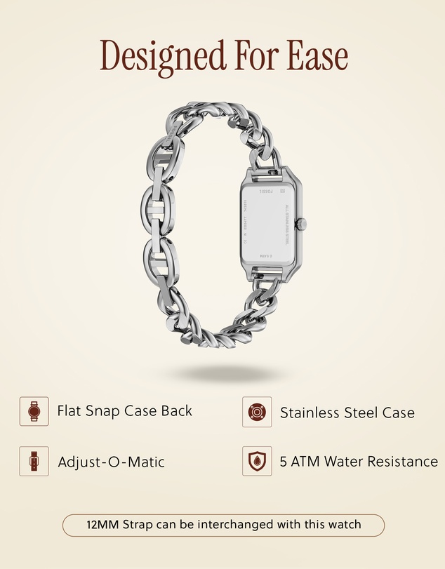 Fossil - Raquel Silver Tone Analogue Watch