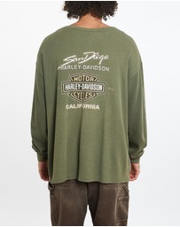 Vintage by The Real Deal - Pre Loved - Vintage Harley Davidson Long Sleeve Henley Tee