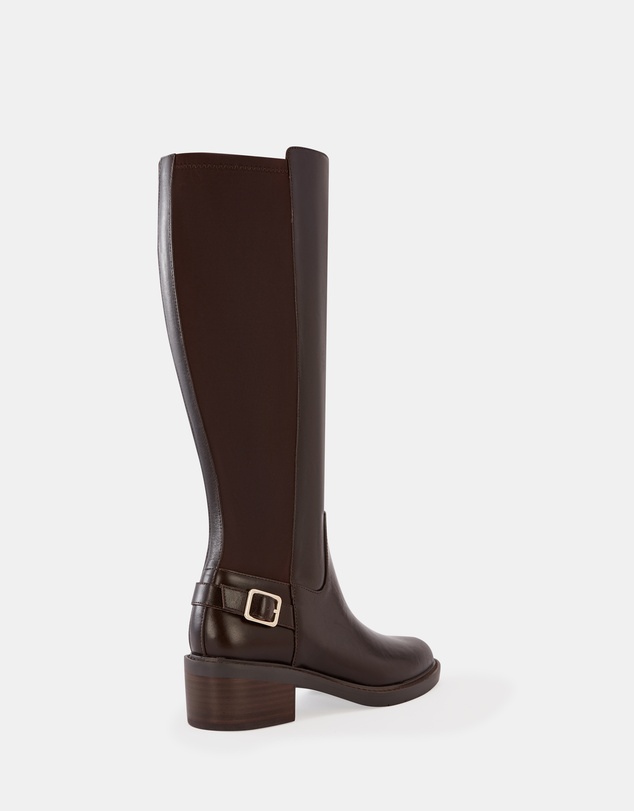 Wittner - Branda Leather and Neoprene Knee High Boots