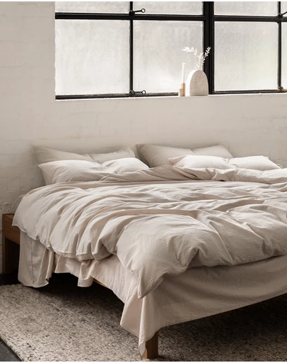 Sheet Society - Leo Washed Cotton Stripe Full Sheet Set