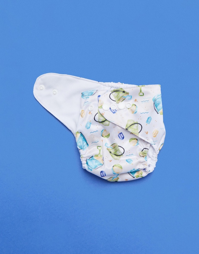 itti bitti - Swim Nappy with Small Wetbag - Sandcastle