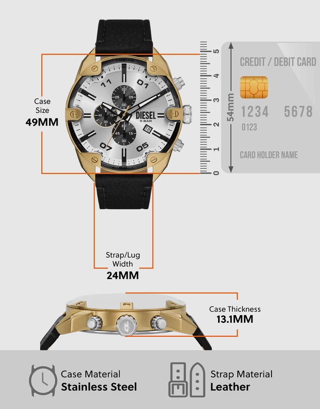 Diesel - Spiked Black Chronograph Watch
