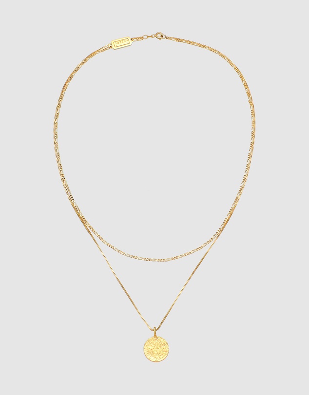 Kuzzoi - ICONIC EXCLUSIVE - Circle Pendant Necklace in Gold-Plated 925 Sterling Silver