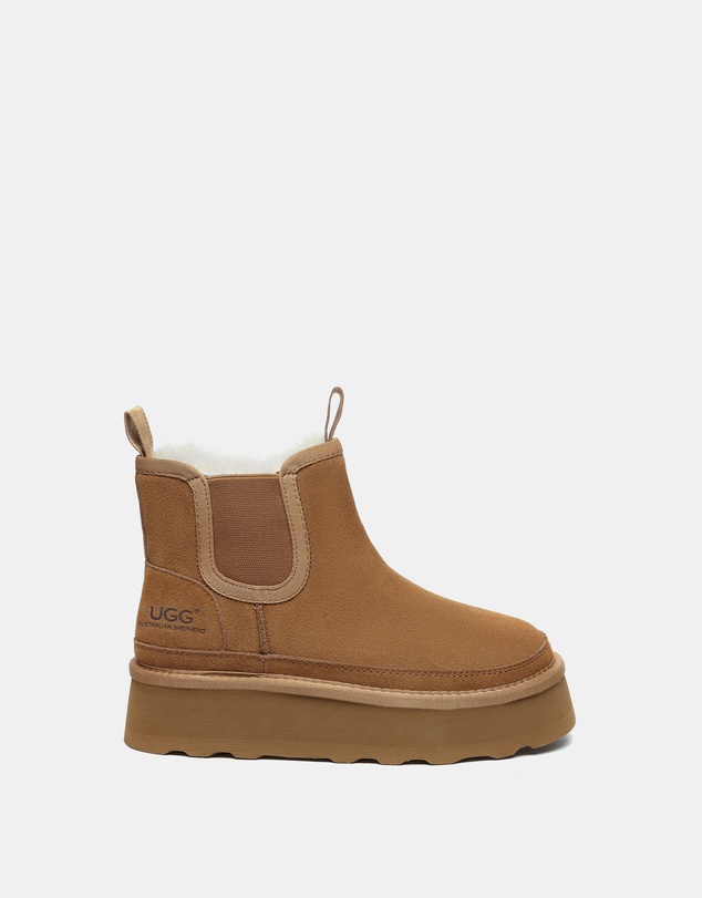 EVERAU - Australian Shepherd Ugg Chelsie Platform Cow Suede Upper UGG Boots