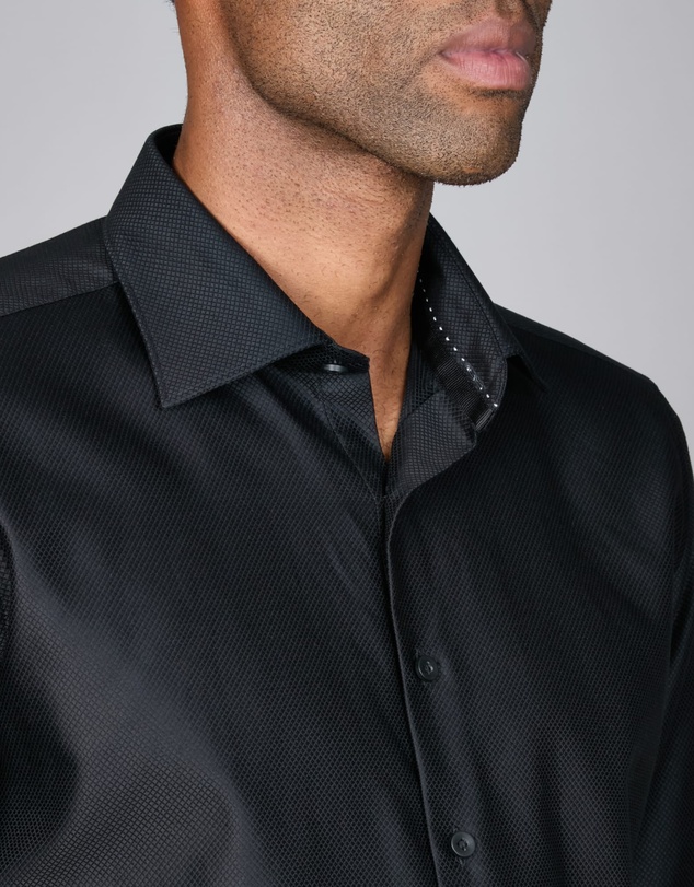 Abelard - Bottone Nero Evening Slim Fit Shirt