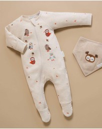 Purebaby - Thick Zip Growsuit -Kids-Babies