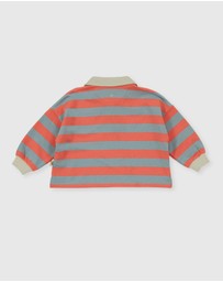 Goldie + Ace - Rugby Stripe Terry Sweat Top - Babies-Kids