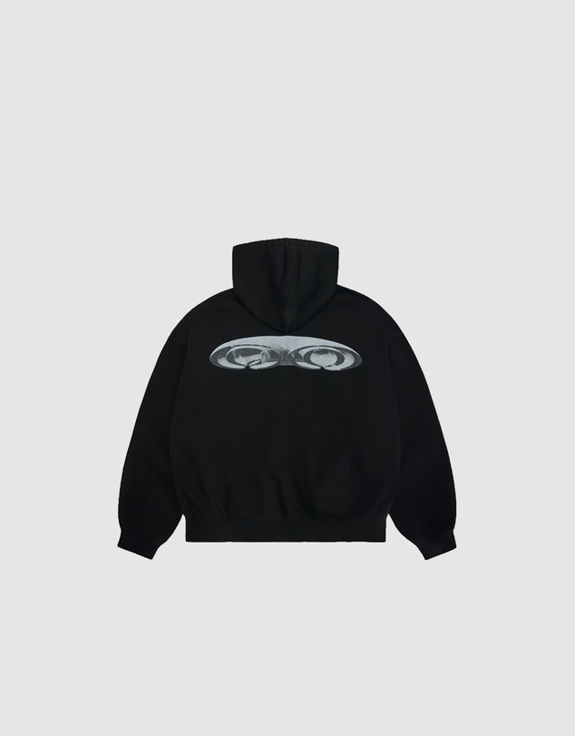 RAINS - Women's Classic Zip Hoodie Splash 3D Black