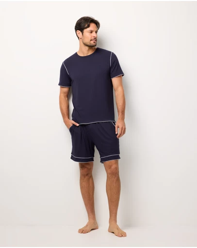 Wanderluxe Sleepwear - Nox TENCEL Modal Boxer Shorts & T-Shirt