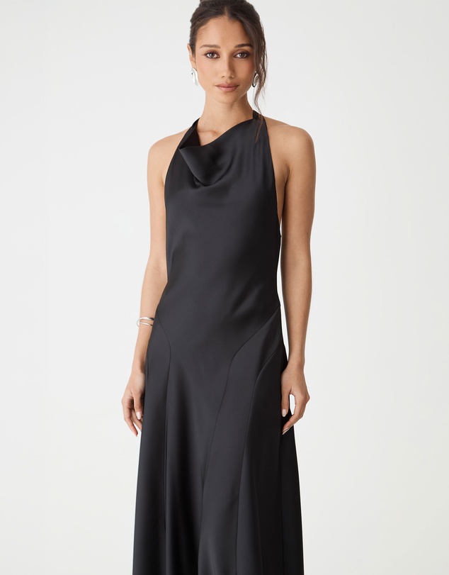 Forcast - Santana Halter Satin Dress