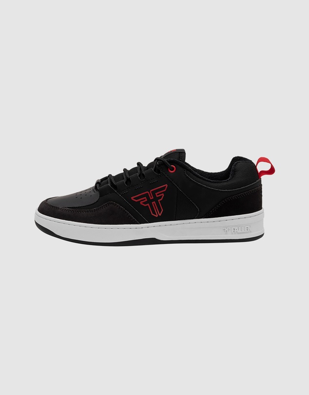 Fallen Footwear - Fallen Footwear The Crest Suede/Leather Men Shoes Black/Grey/Red