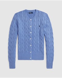 Polo Ralph Lauren - Cable-Knit Cotton Crewneck Cardigan - ICONIC EXCLUSIVE