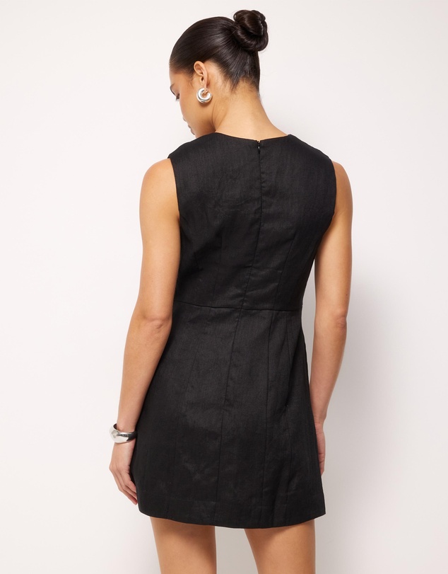 AERE - Audrey Linen A-Line Dress