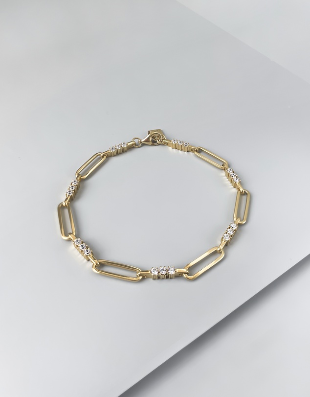 Wanderlust + Co - Link Topaz 14K Gold Vermeil Bracelet