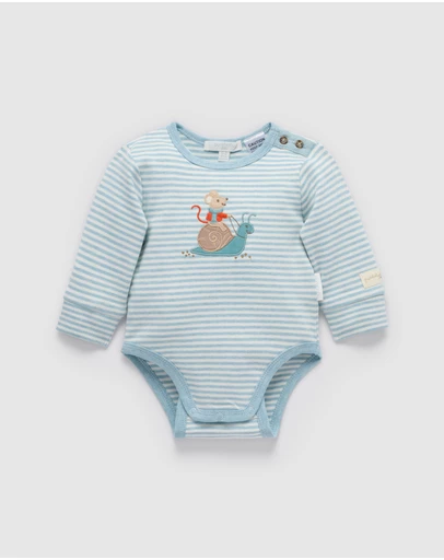 Purebaby - Thick Applique Bodysuit -Kids-Babies