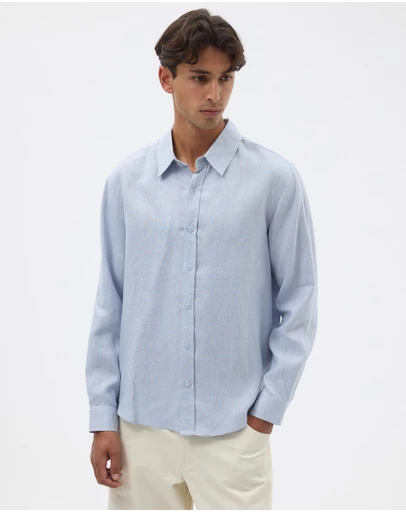 AERE - Euro Resort Linen LS Shirt
