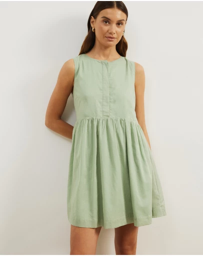 Atmos&Here - Dalia Cotton Voile Mini Dress
