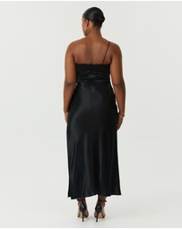 Third Form - Satin Gather One Shoulder Dress